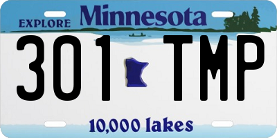 MN license plate 301TMP