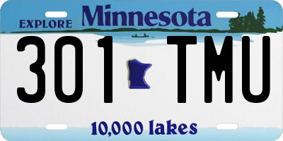 MN license plate 301TMU
