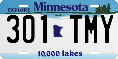 MN license plate 301TMY