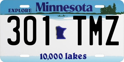 MN license plate 301TMZ