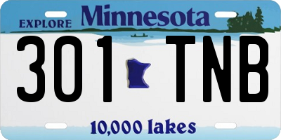 MN license plate 301TNB