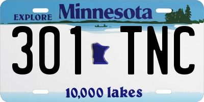 MN license plate 301TNC
