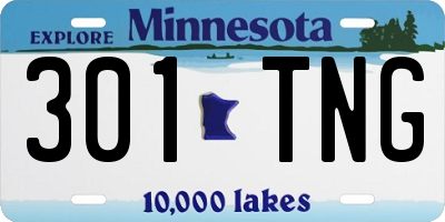 MN license plate 301TNG