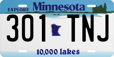 MN license plate 301TNJ