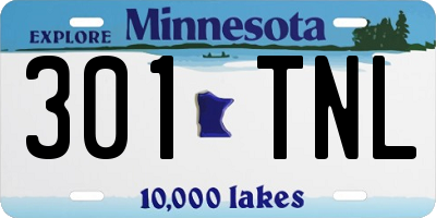 MN license plate 301TNL