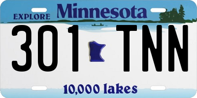 MN license plate 301TNN