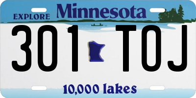 MN license plate 301TOJ