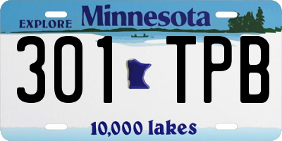 MN license plate 301TPB