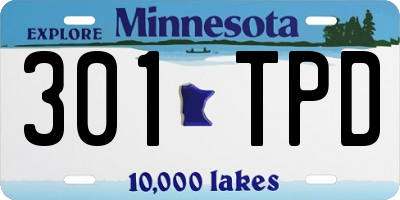 MN license plate 301TPD