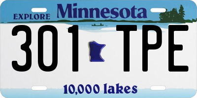 MN license plate 301TPE