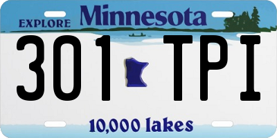 MN license plate 301TPI