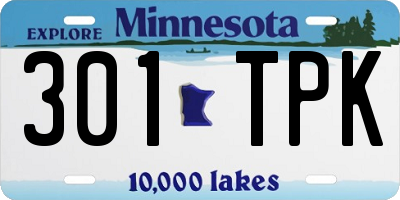 MN license plate 301TPK