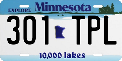 MN license plate 301TPL