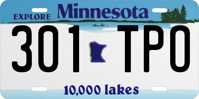 MN license plate 301TPO