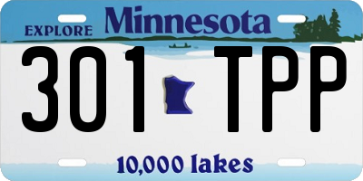 MN license plate 301TPP