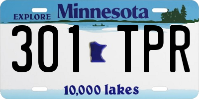 MN license plate 301TPR