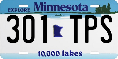 MN license plate 301TPS