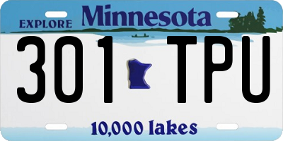 MN license plate 301TPU
