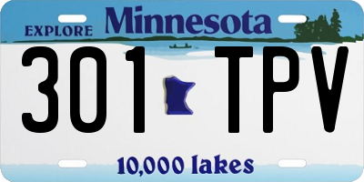 MN license plate 301TPV