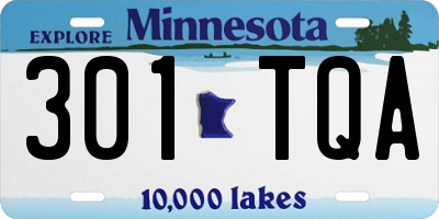 MN license plate 301TQA