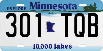 MN license plate 301TQB