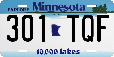 MN license plate 301TQF