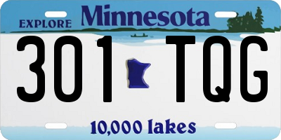 MN license plate 301TQG