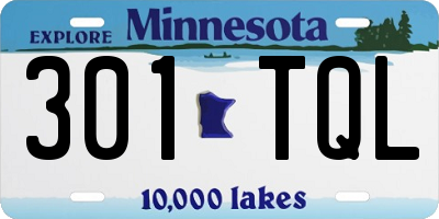 MN license plate 301TQL