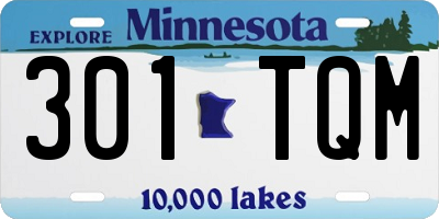 MN license plate 301TQM