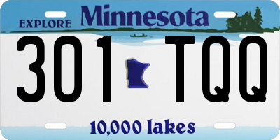 MN license plate 301TQQ
