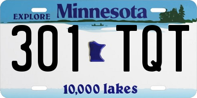 MN license plate 301TQT
