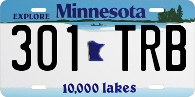 MN license plate 301TRB