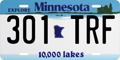 MN license plate 301TRF