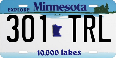 MN license plate 301TRL