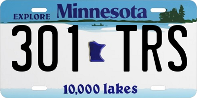 MN license plate 301TRS