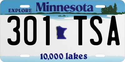 MN license plate 301TSA