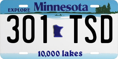 MN license plate 301TSD