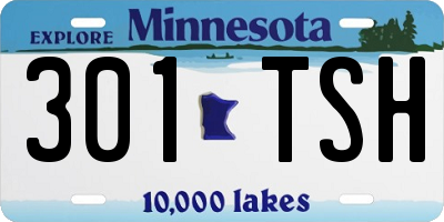 MN license plate 301TSH