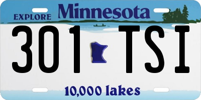 MN license plate 301TSI