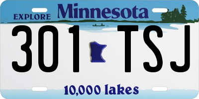 MN license plate 301TSJ