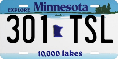 MN license plate 301TSL