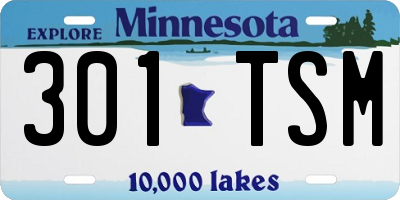 MN license plate 301TSM