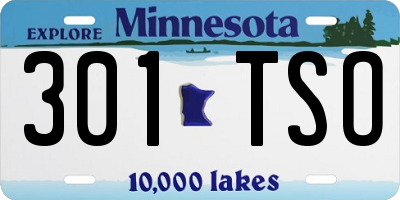MN license plate 301TSO