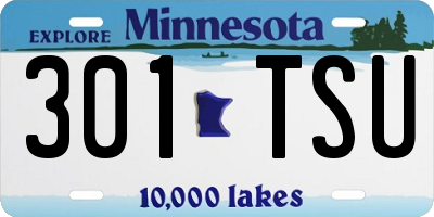 MN license plate 301TSU