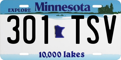 MN license plate 301TSV