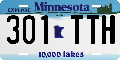 MN license plate 301TTH