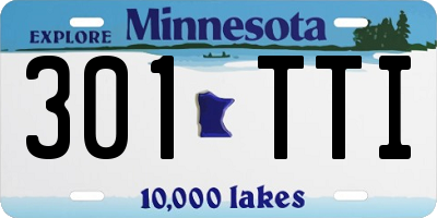 MN license plate 301TTI