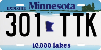 MN license plate 301TTK