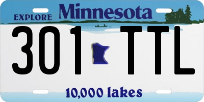 MN license plate 301TTL