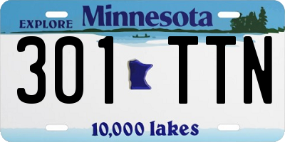 MN license plate 301TTN